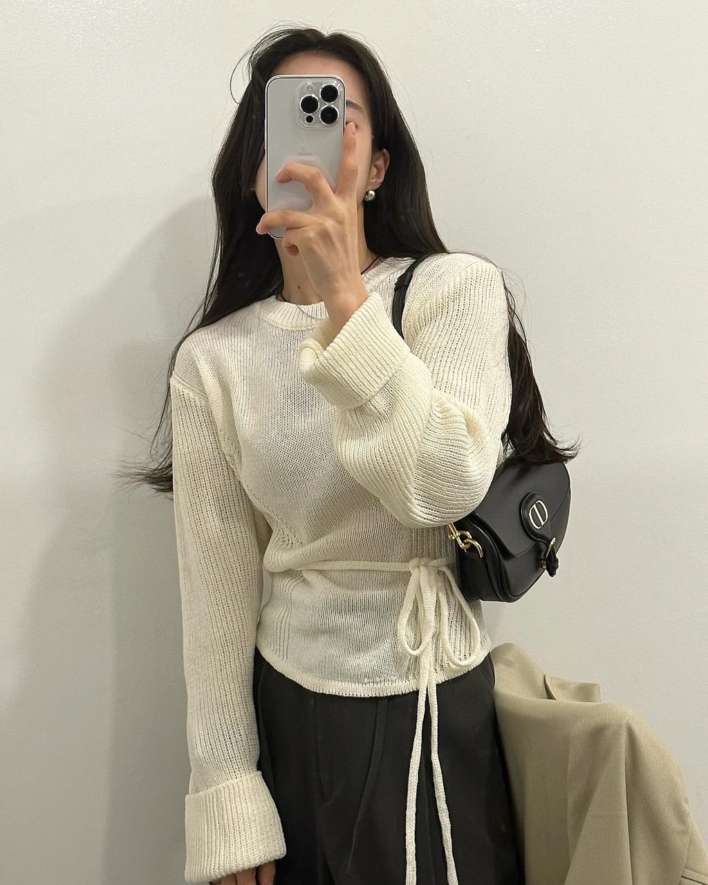 롬바 오버핏 루즈핏 레이어드 뒷트임 니트 상세 이미지 18