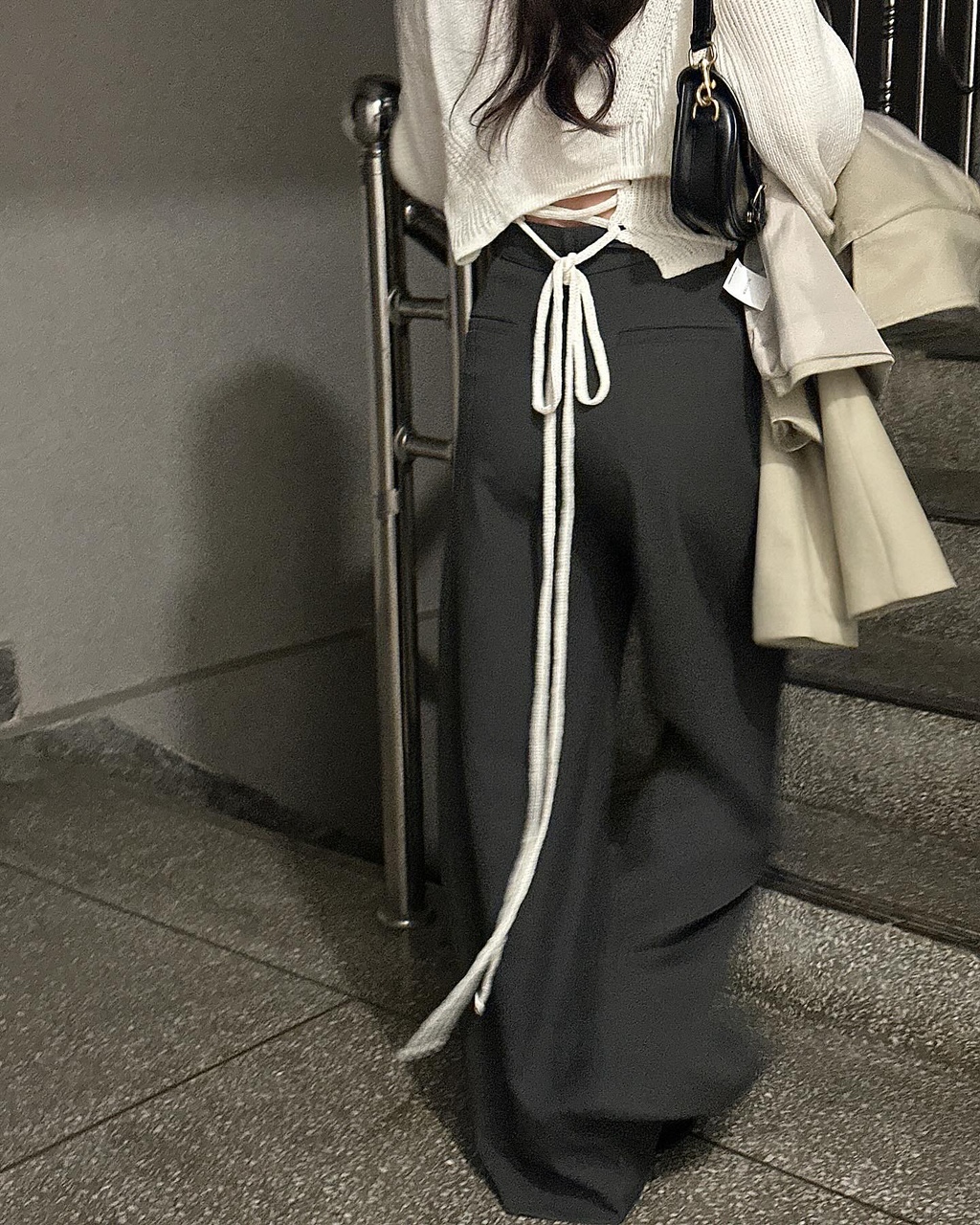 롬바 오버핏 루즈핏 레이어드 뒷트임 니트 상세 이미지 34