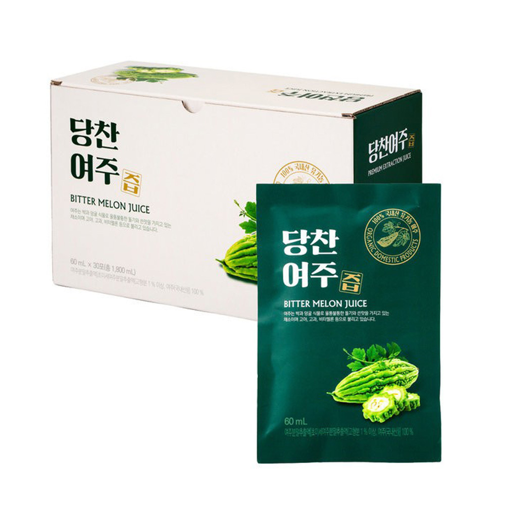 유기농 여주즙 1박스x4개 120포 당뇨에좋은차 여주차 가족영양 건강식품 : welamelastore