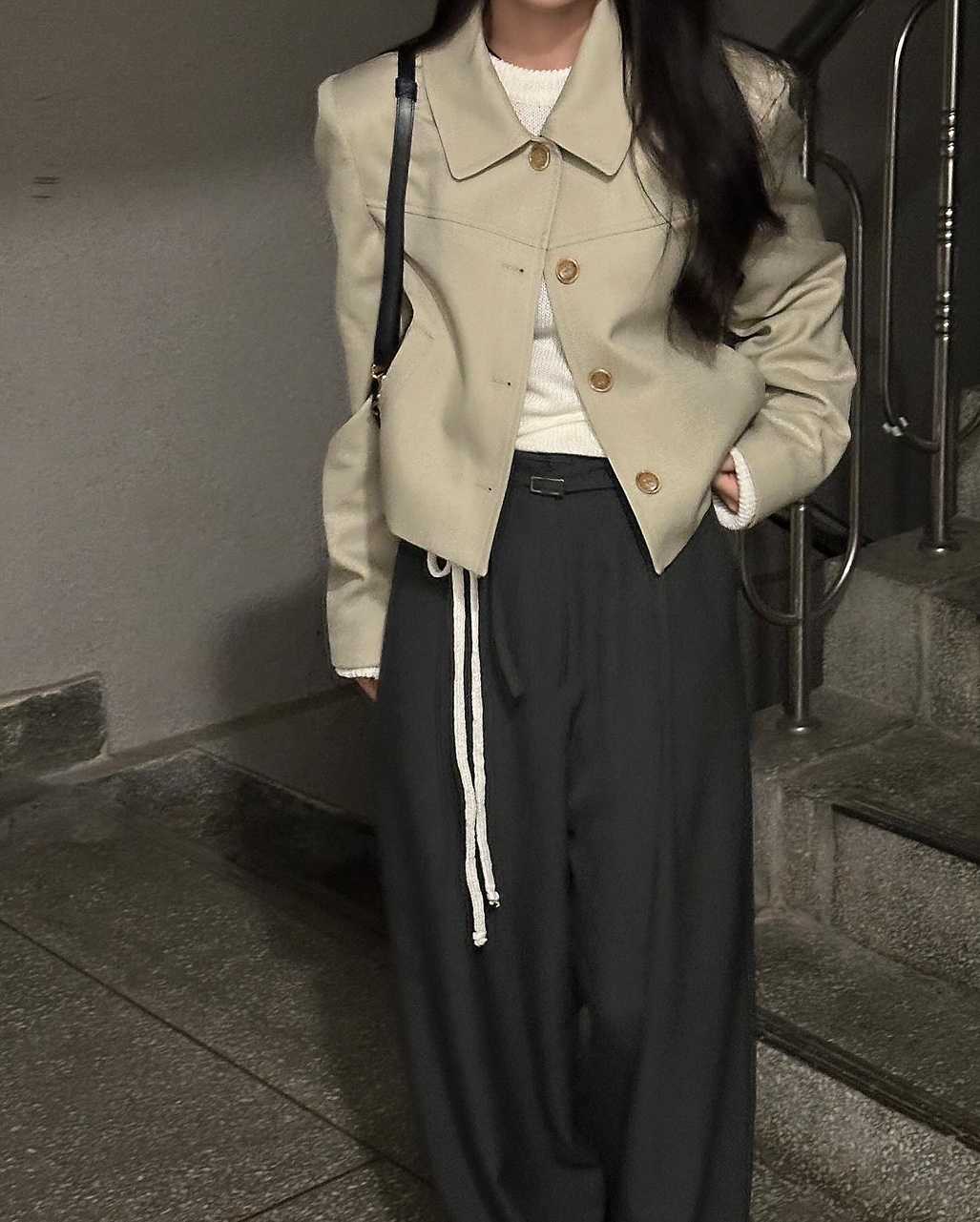 롬바 오버핏 루즈핏 레이어드 뒷트임 니트 상세 이미지 35