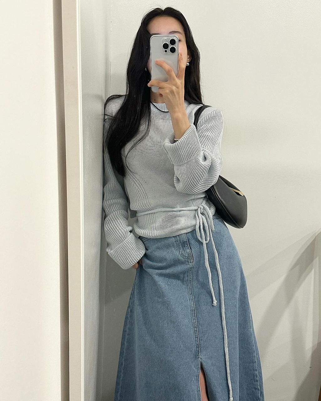 롬바 오버핏 루즈핏 레이어드 뒷트임 니트 상세 이미지 4