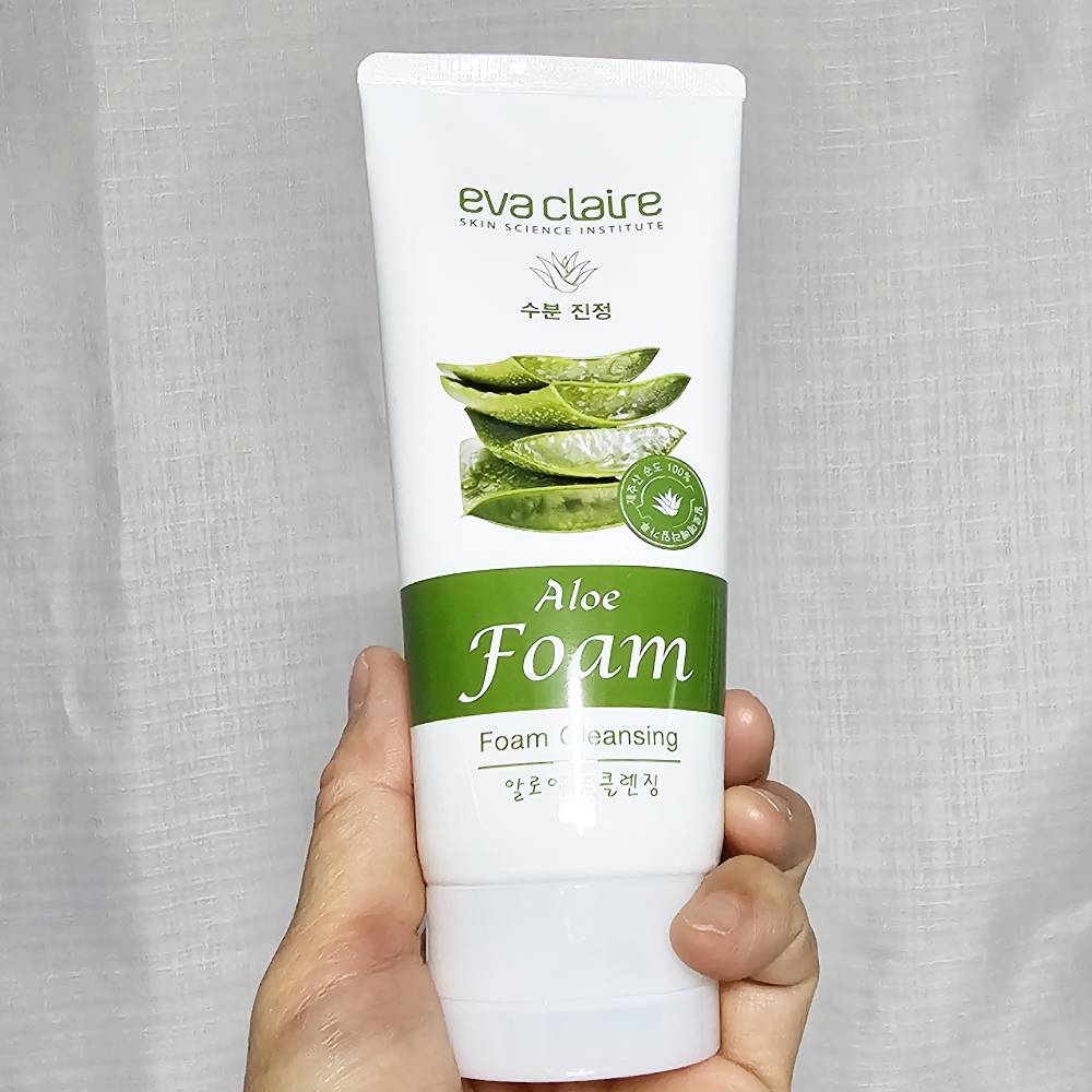 에바끌레르 저자극 성분 식물성 자연성분 함유 수분가득 알로에 폼클렌징180ml - 상세 이미지 4