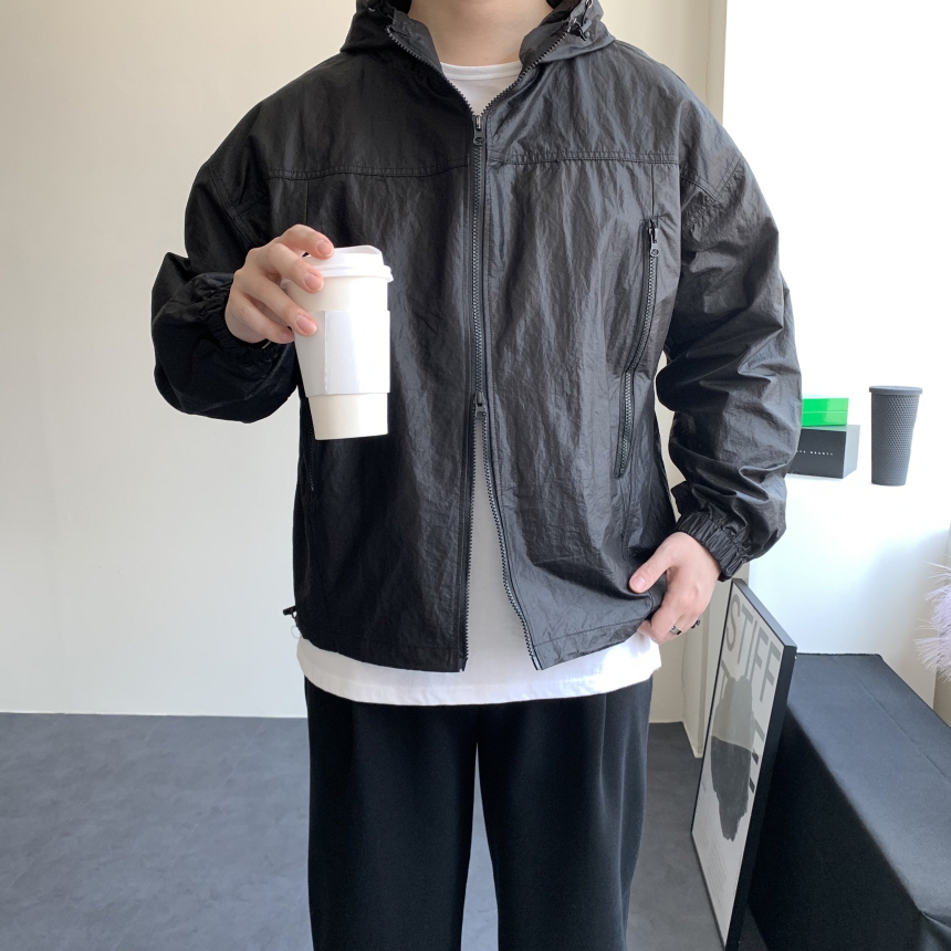 커플바람막이 고프코어바람막이 남자크롭자켓 - 상세 이미지 4
