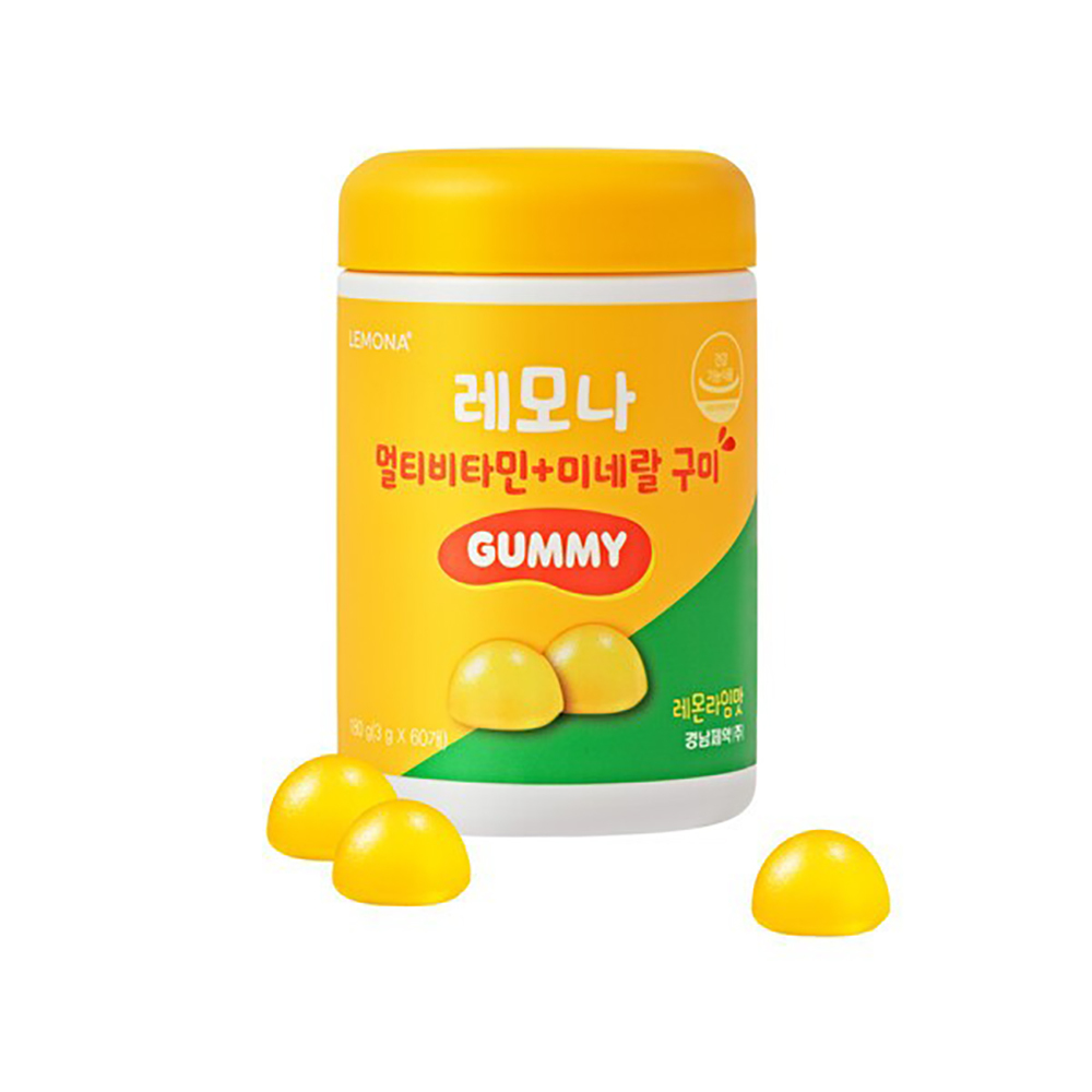 활력 항산화 레모나 멀티 비타민 미네랄 젤리 60 구미 x2통 가족영양 건강식품 : welamelastore