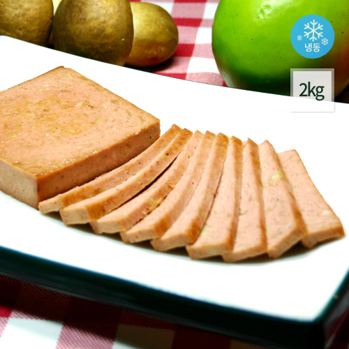 비건 햄 쏘이팜 슬라이스 대체육 콩고기 채식 식물성 단백질 냉동 베지푸드 2kg 1개 - 상품 이미지