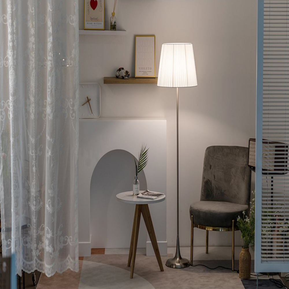 KC인증 LED 거실 카페 장스탠드 플로어 스탠드 조명 스탠드등 화이트 - 메인 이미지