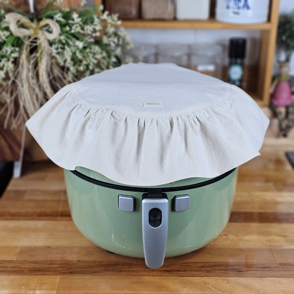 [밥솥커버] 프릴 린넨 광목무지 에어프라이어 원형 덮개 홈수니