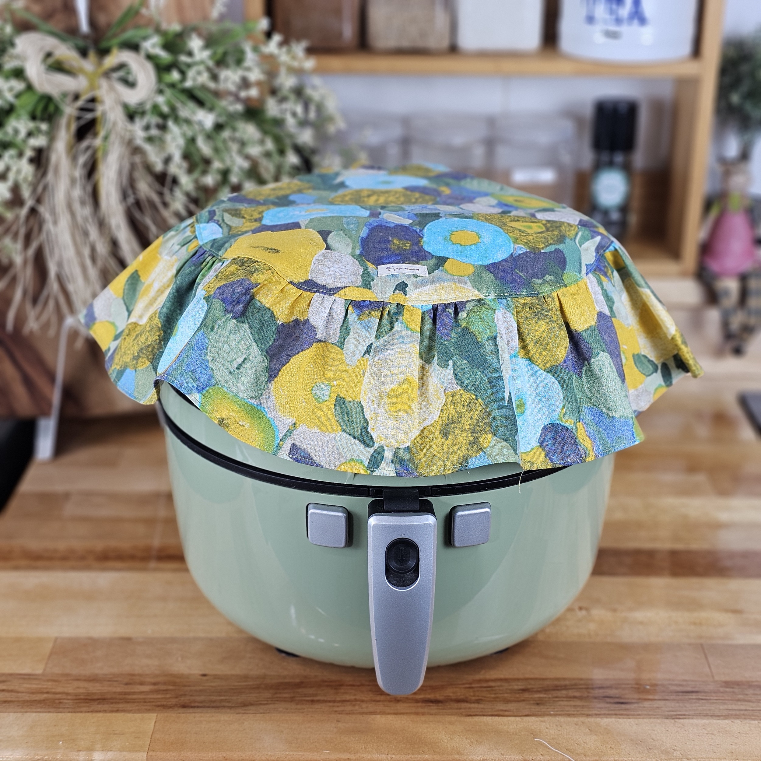 [밥솥커버] 프릴 린넨 에어프라이어 원형 덮개 홈수니