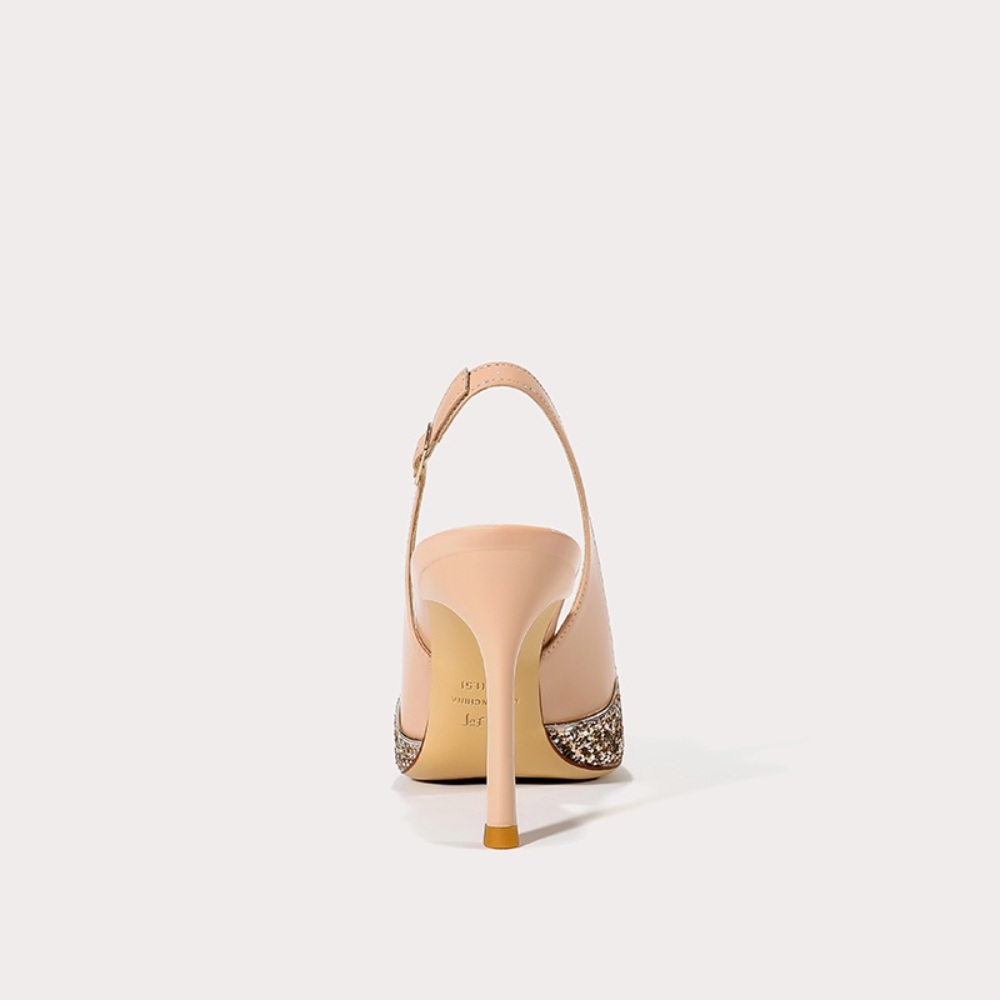 뾰족코 웨딩 글리터 스틸레토 하이힐 슈즈 프러포즈 연주회 6cm 8cm 블랙 골드 실버 이미지 6