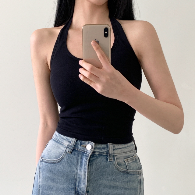 [여름템/캡내장] 쭈닝 쫀쫀 데일리 홀터 나시 상세 이미지 18