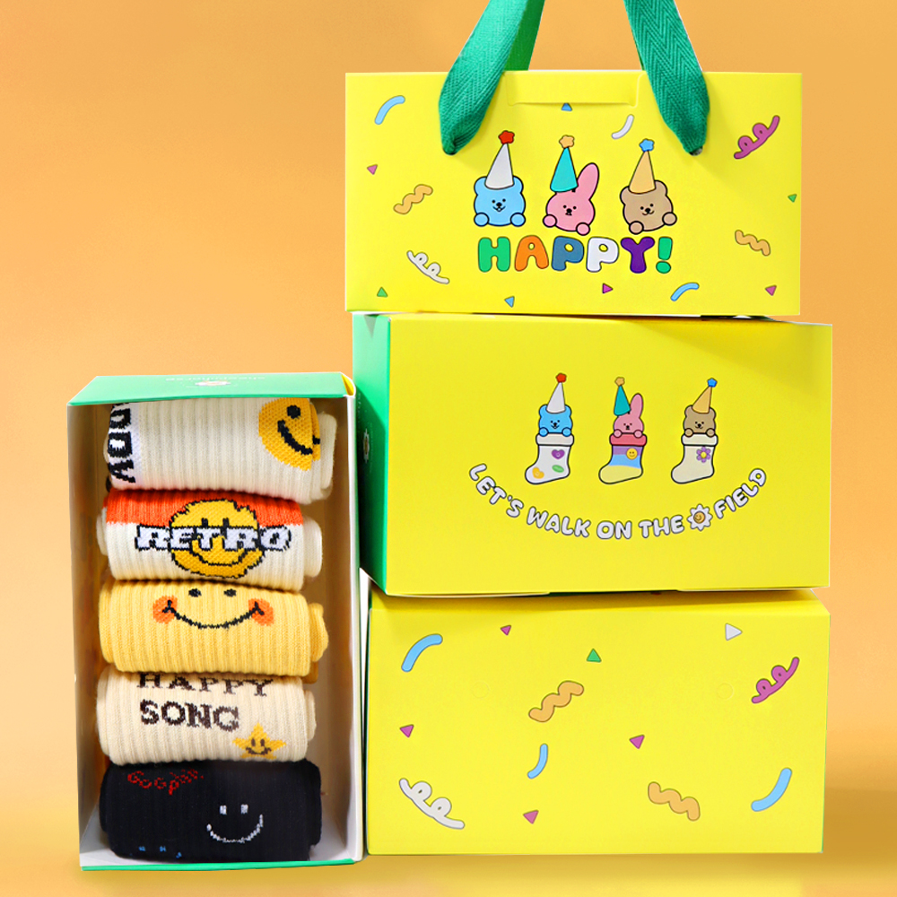 아동양말 선물세트 유아 초등학생 주니어 해피랜드 5종 양말세트 제품 이미지