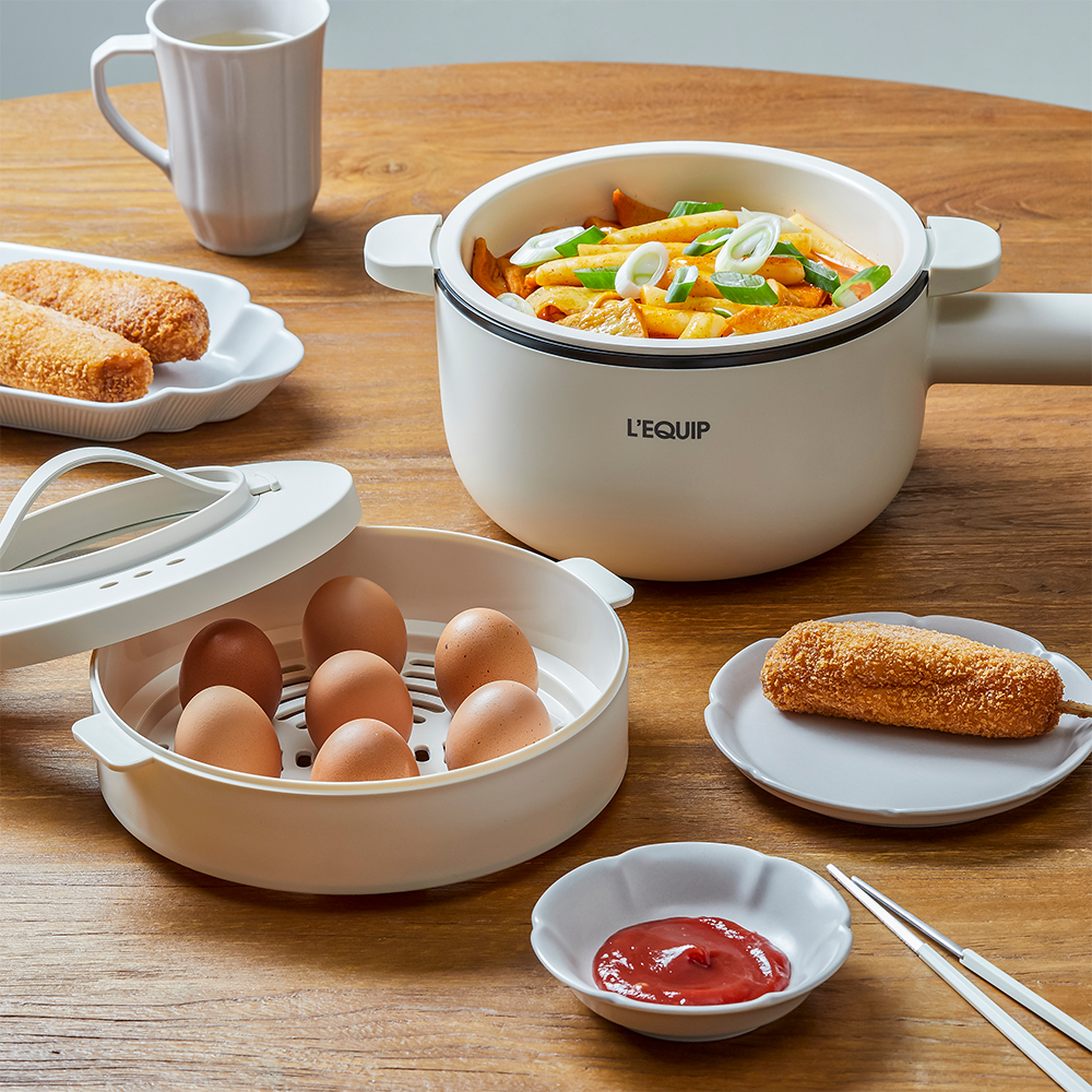 리큅 2in1 멀티쿠커 라면포트 내솥분리 찜기 전기냄비 LEP-P20