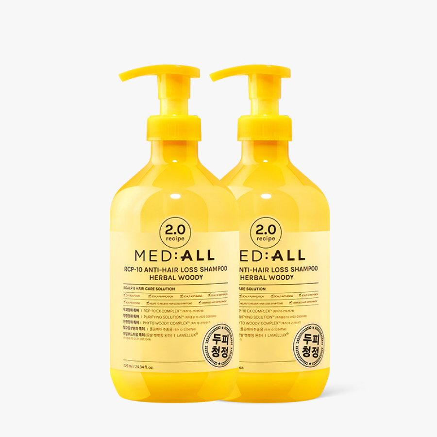 메디올 두피청정 샴푸 2.0 우디, 720ml, 2개 - 상품 이미지