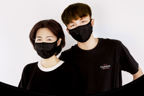 들꽃잠 인견 마스크 자모 입체 블랙 FREE(One size), 블랙, 1개 - 상세 이미지 3