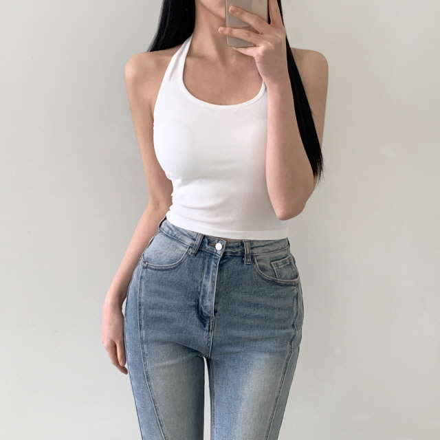 [여름템/캡내장] 쭈닝 쫀쫀 데일리 홀터 나시 상세 이미지 6