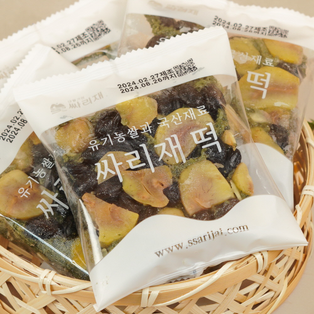 싸리재 시루떡 [ 알밤 쑥설기 100g 10봉 ] 아침대용 현미 서리태 콩떡