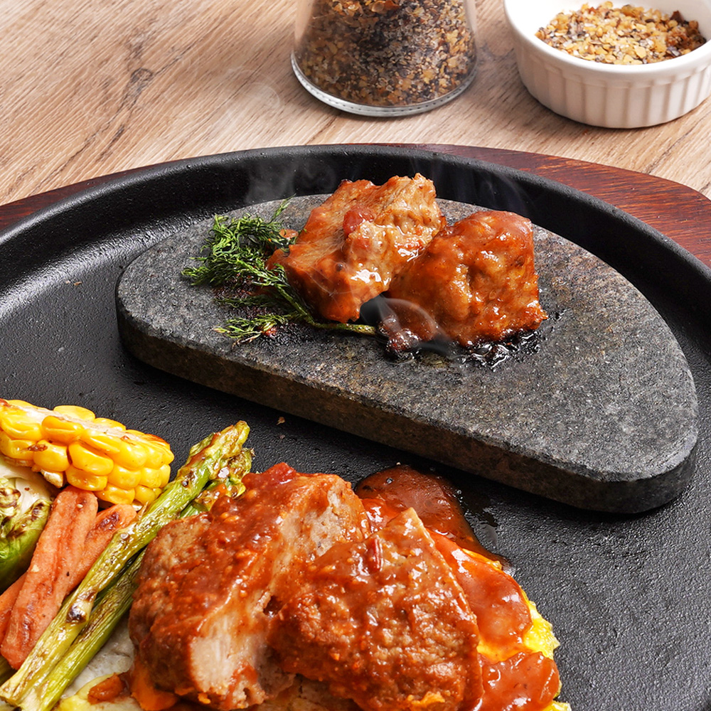 하카타 미니 돌판 소 1인 삼겹살 소고기 구이용 고기 돌판 - 상품 이미지