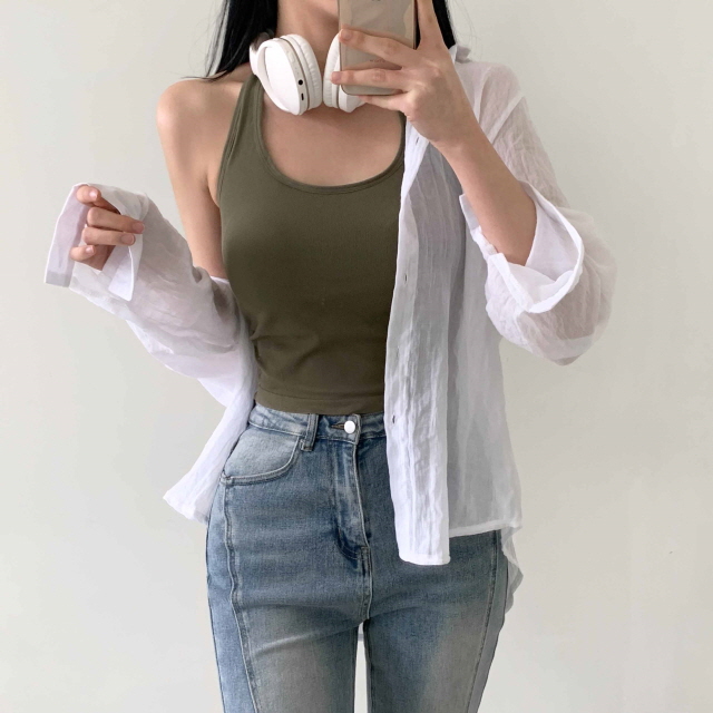 [여름템/캡내장] 쭈닝 쫀쫀 데일리 홀터 나시 상세 이미지 38