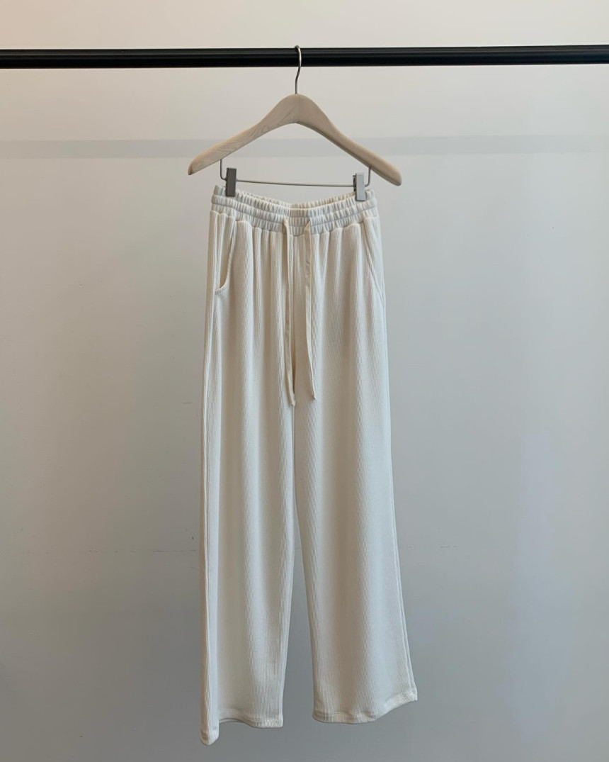 [JINSIM] 재진행 진심 릴렉스 팬츠 밴딩 일자 스판 데일리 바지 (4color)블랙당일 상세 이미지 5