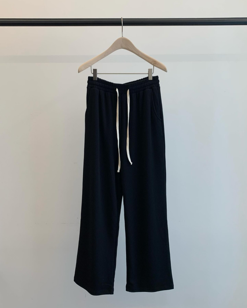 [JINSIM] 재진행 진심 릴렉스 팬츠 밴딩 일자 스판 데일리 바지 (4color)블랙당일 상세 이미지 10