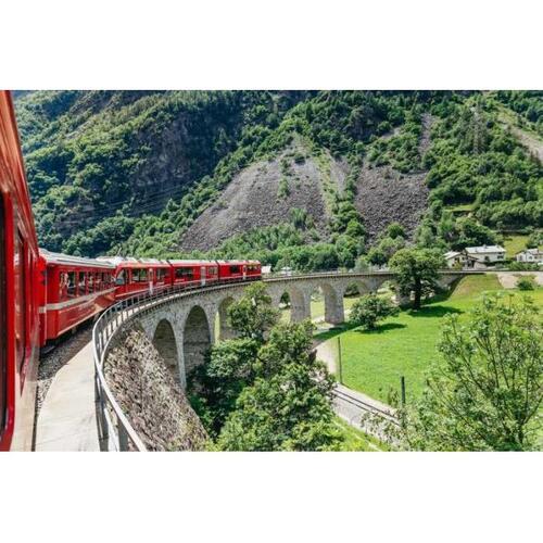 이탈리아 티라노에서 스위스 생모리츠까지 베르니나 레드 트레인 왕복 일일 티켓 - 상품 이미지