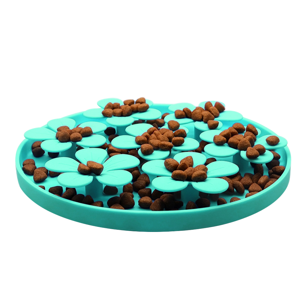 리치독스 강아지 슬로우식기 급체방지 고양이 밥그릇 실리콘 식기 플라워