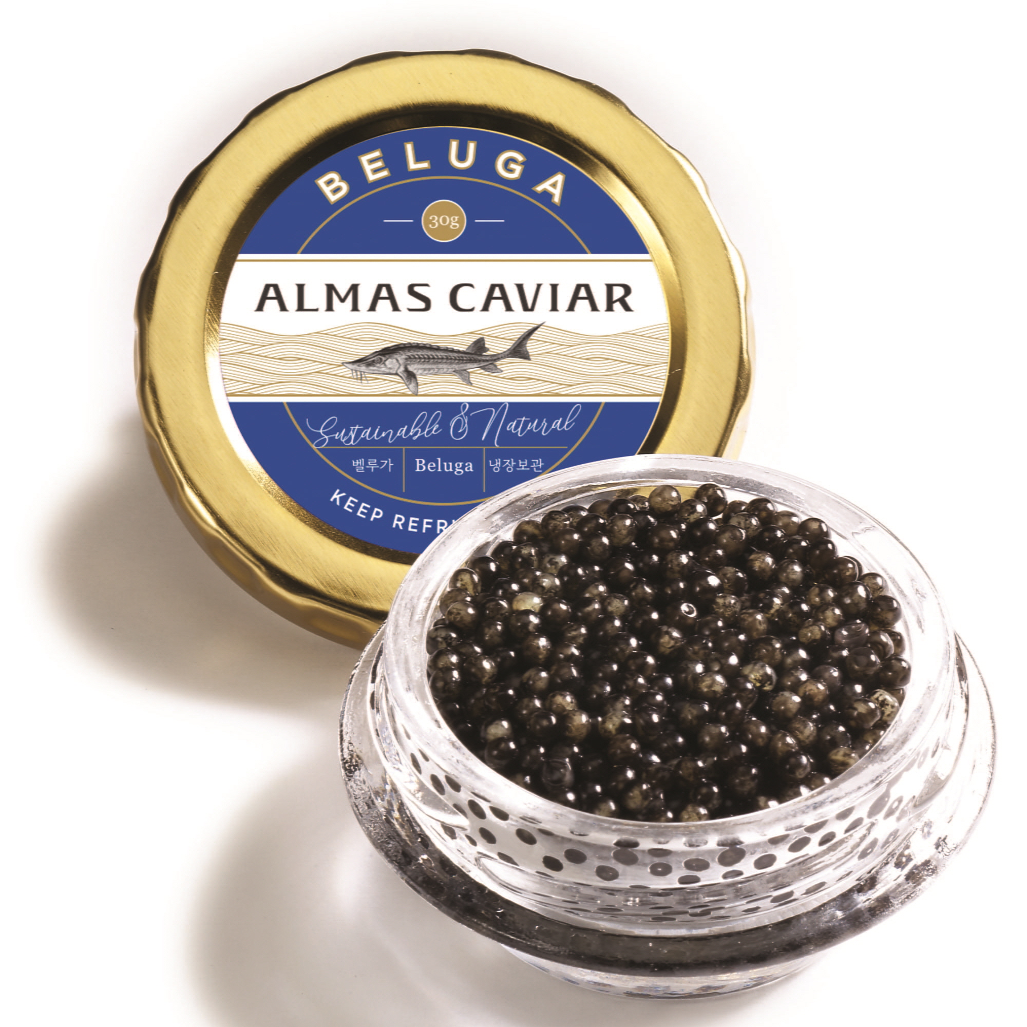 알마스캐비아 벨루가캐비어 철갑상어알 캐비아 30g - 상품 이미지