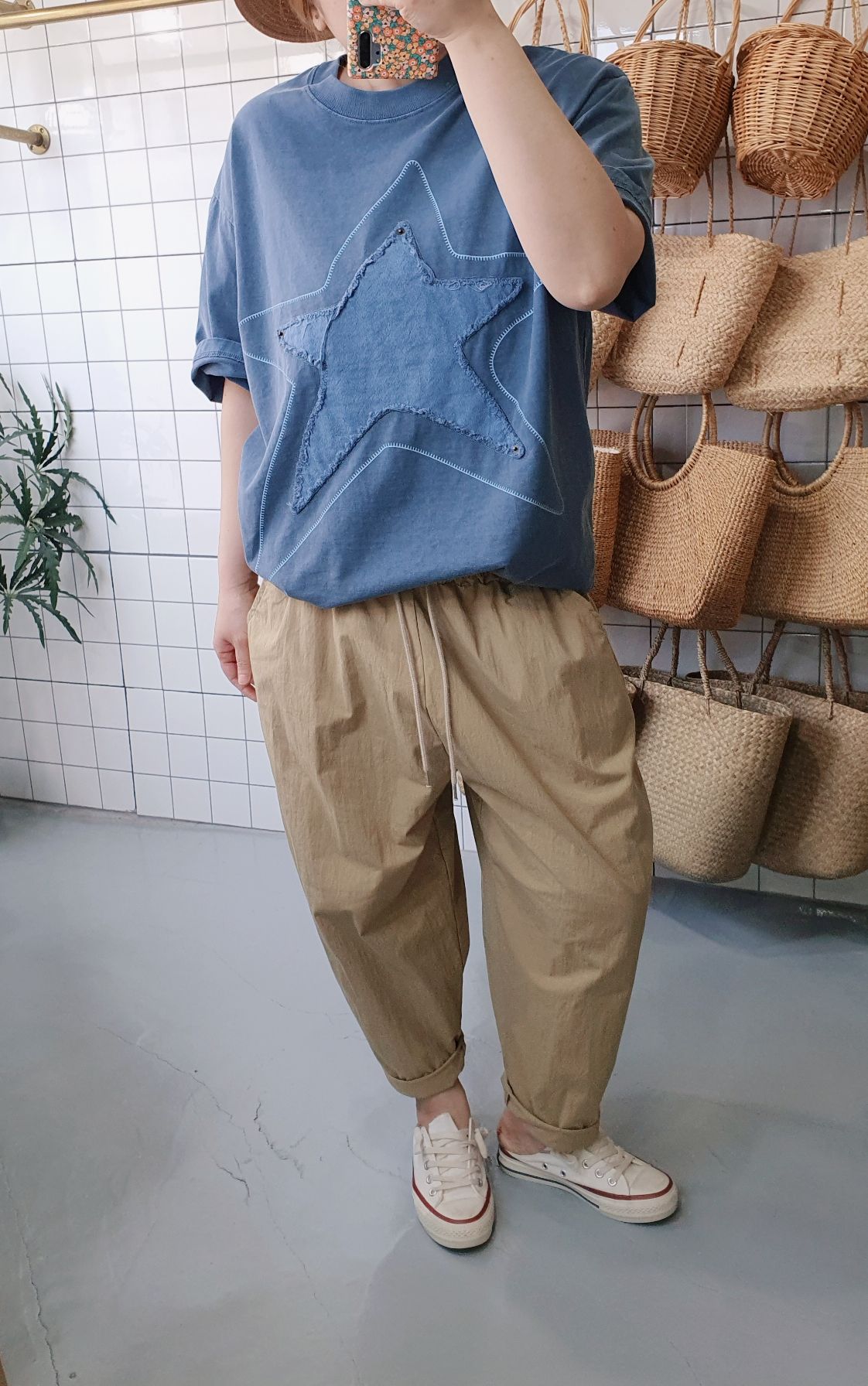 남녀공용 데일리 벌룬 밴딩 바지 팬츠 - 상세 이미지 5
