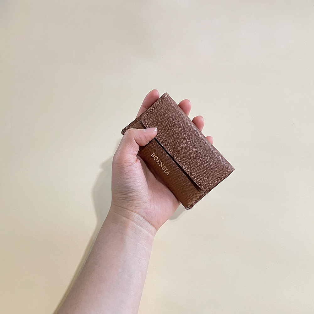 핸드메이드 카드지갑 명함지갑 엡송 가죽 손바느질 수제 이니셜 각인 14color