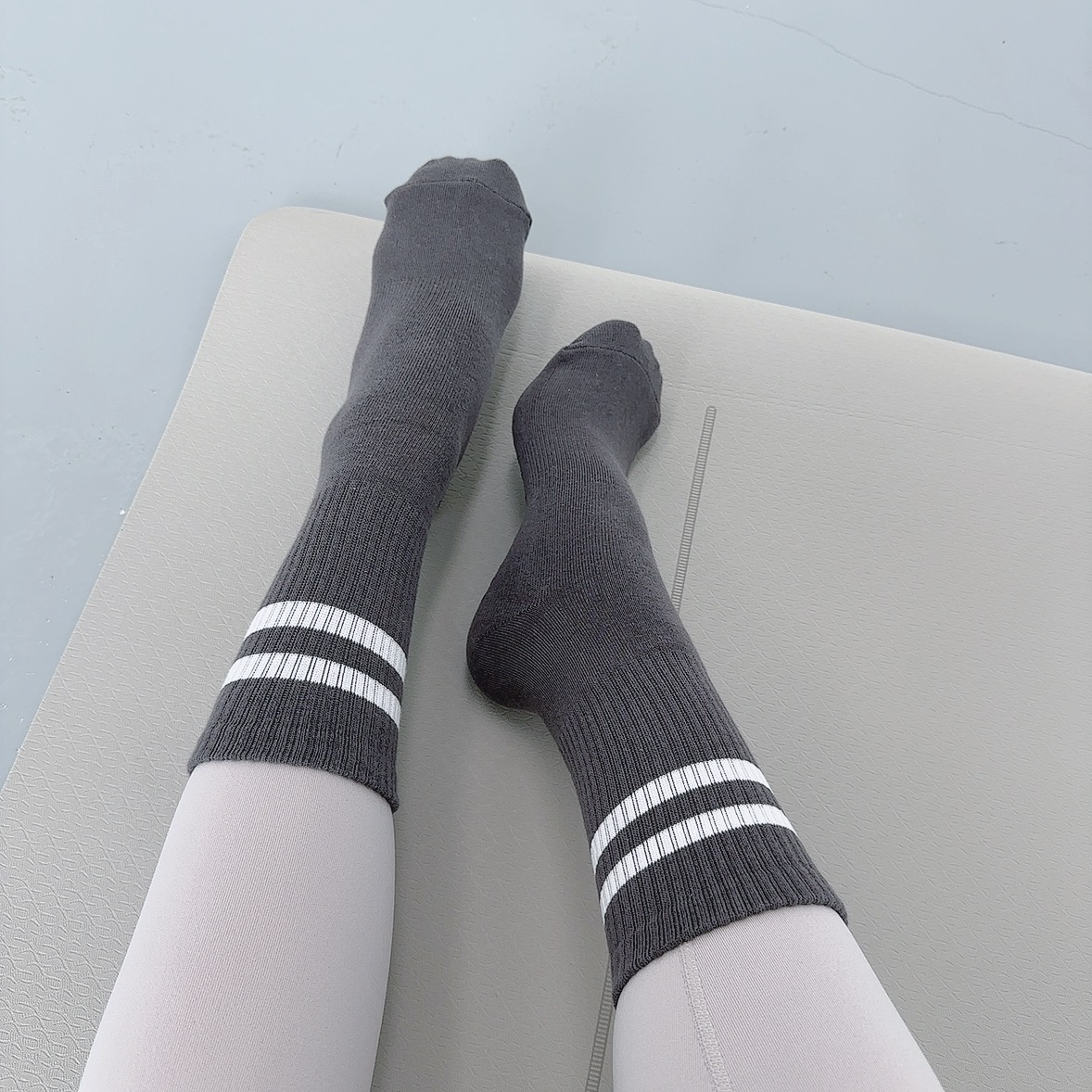 로라벨 러플 필라테스양말 요가양말 미끄럼방지 논슬립 토삭스 롱삭스 이미지 6
