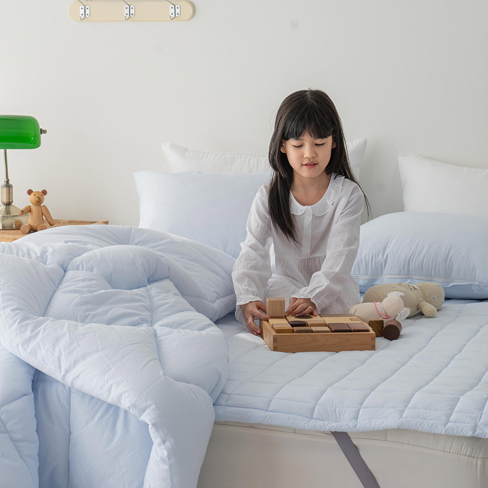 고밀도 60수 순면패드 고정밴드 알러지케어 밴드형 순면 침대패드 SS