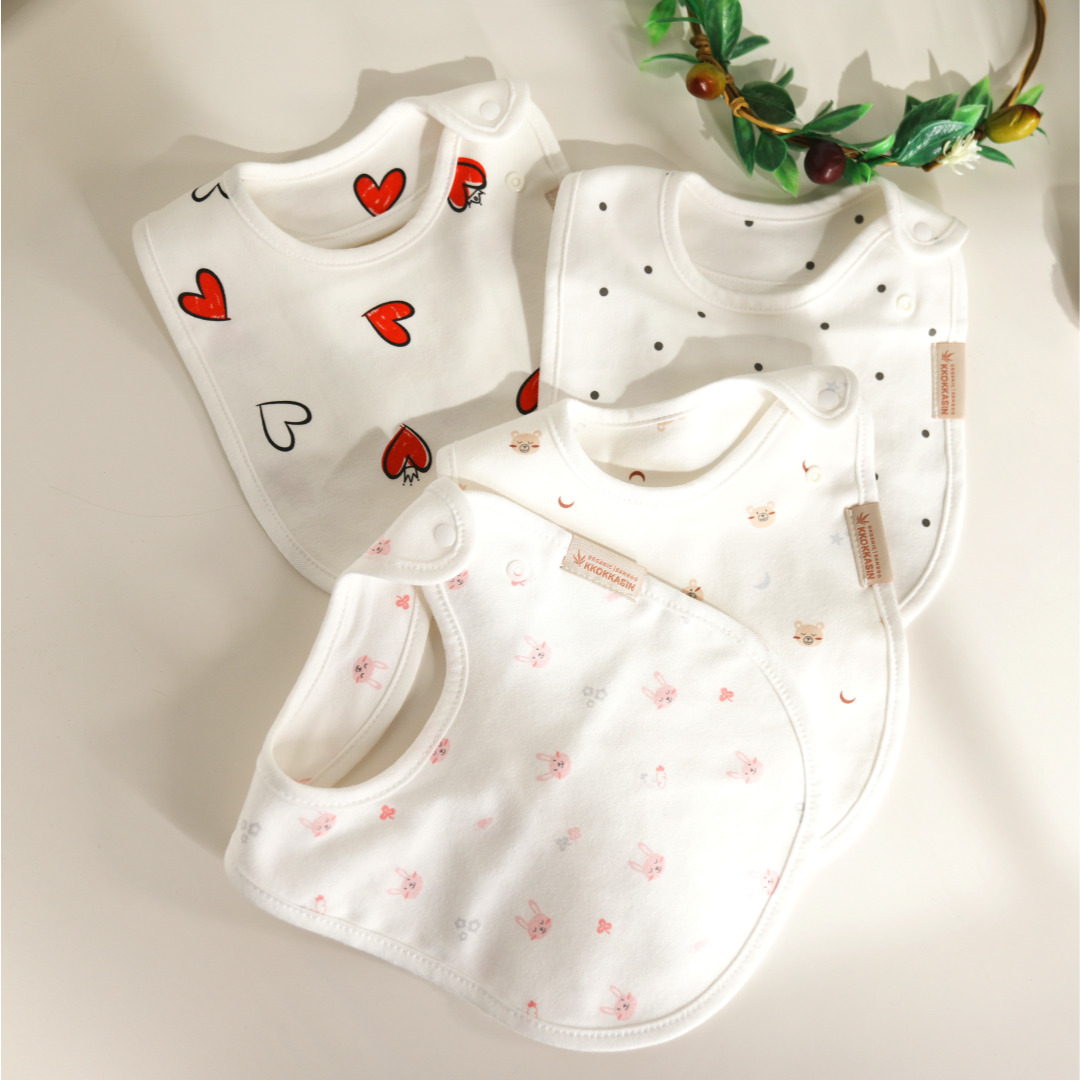 트리베어 오가닉 신생아 아기 이유식 턱받이 출산선물