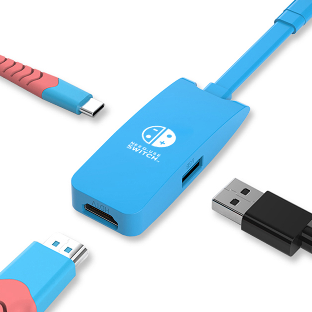닌텐도 스위치 독 덱스모드 HDMI TV연결 미니 컨버터 3in1 멀티허브 - 상품 이미지