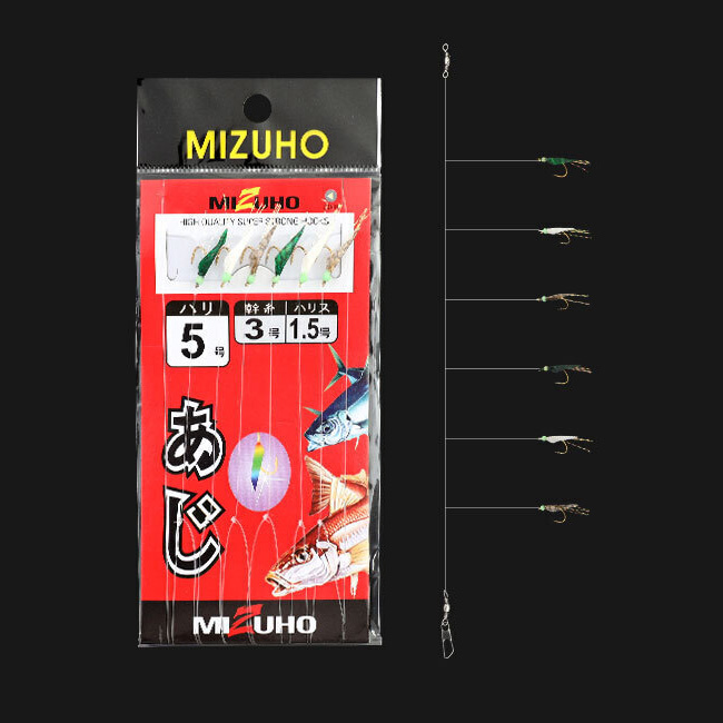 미즈호 카드채비 메가리 전어 자리돔 6단 어피낚시 외수질채비 - 상품 이미지