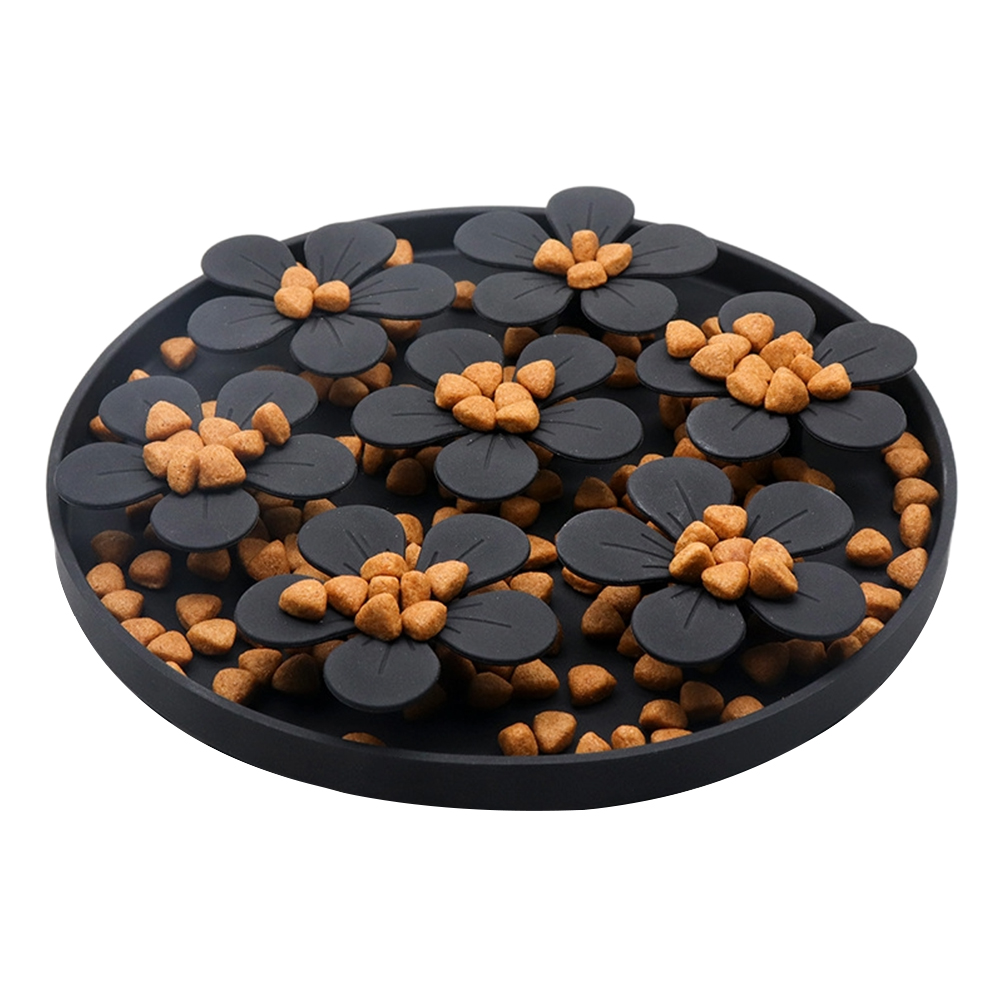 리치독스 강아지 슬로우식기 급체방지 고양이 밥그릇 실리콘 식기 플라워