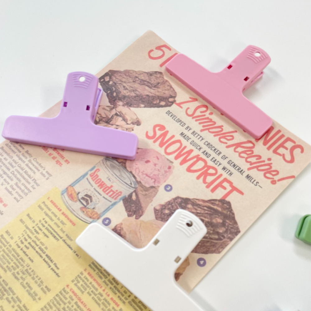 플라스틱집게 문구용 집게 다꾸 다이어리 악보 페이퍼 이름표 학용품 양면 이미지 3