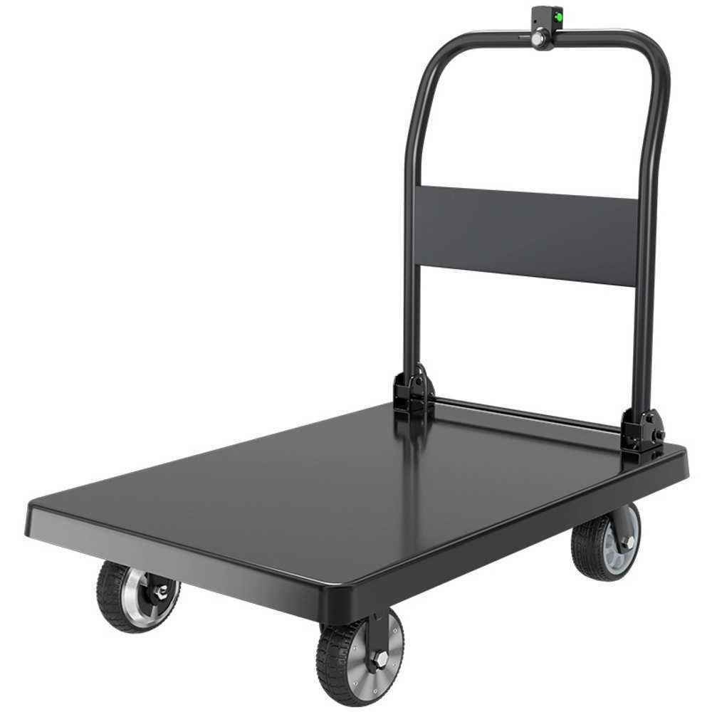 전동 대차 충전식 손수레 카트 핸드 짐수레 끌차 밀차 블랙(90x60cm/300kg/8km) - 상품 이미지