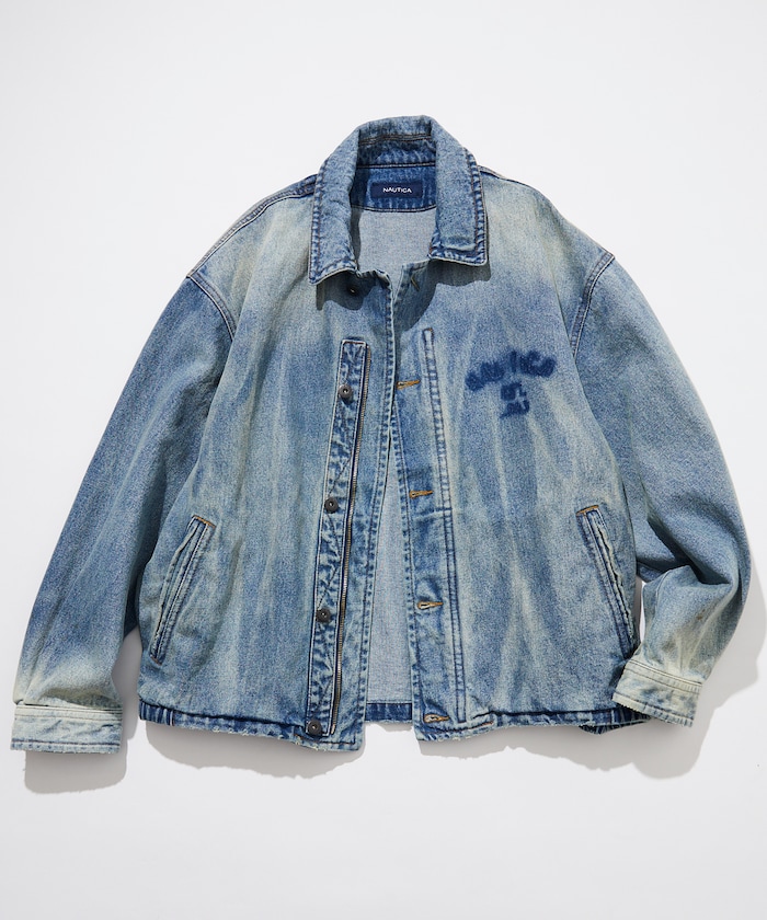 노티카 청자켓 크러쉬드 데님 블루종 재킷 Crushed Denim NAUTICA - 메인 이미지
