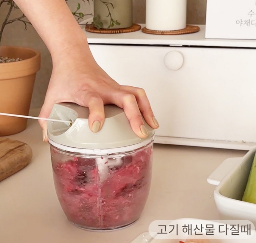 만능 야채다지기 이유식 고기 마늘 수동다지기 마늘가는기계 쵸퍼 - 상세 이미지 3