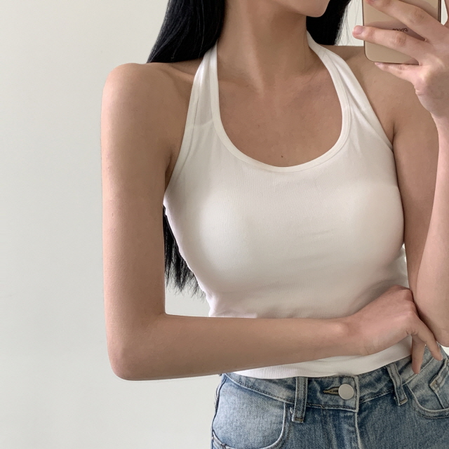 [여름템/캡내장] 쭈닝 쫀쫀 데일리 홀터 나시 상세 이미지 8