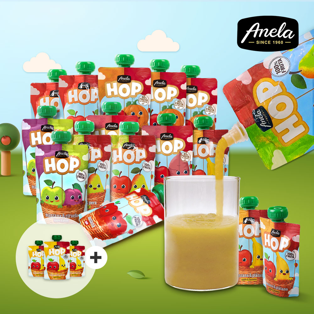 아넬라 짜먹는 아기 과일퓨레 HOP 16팩 시작과일A +3팩
