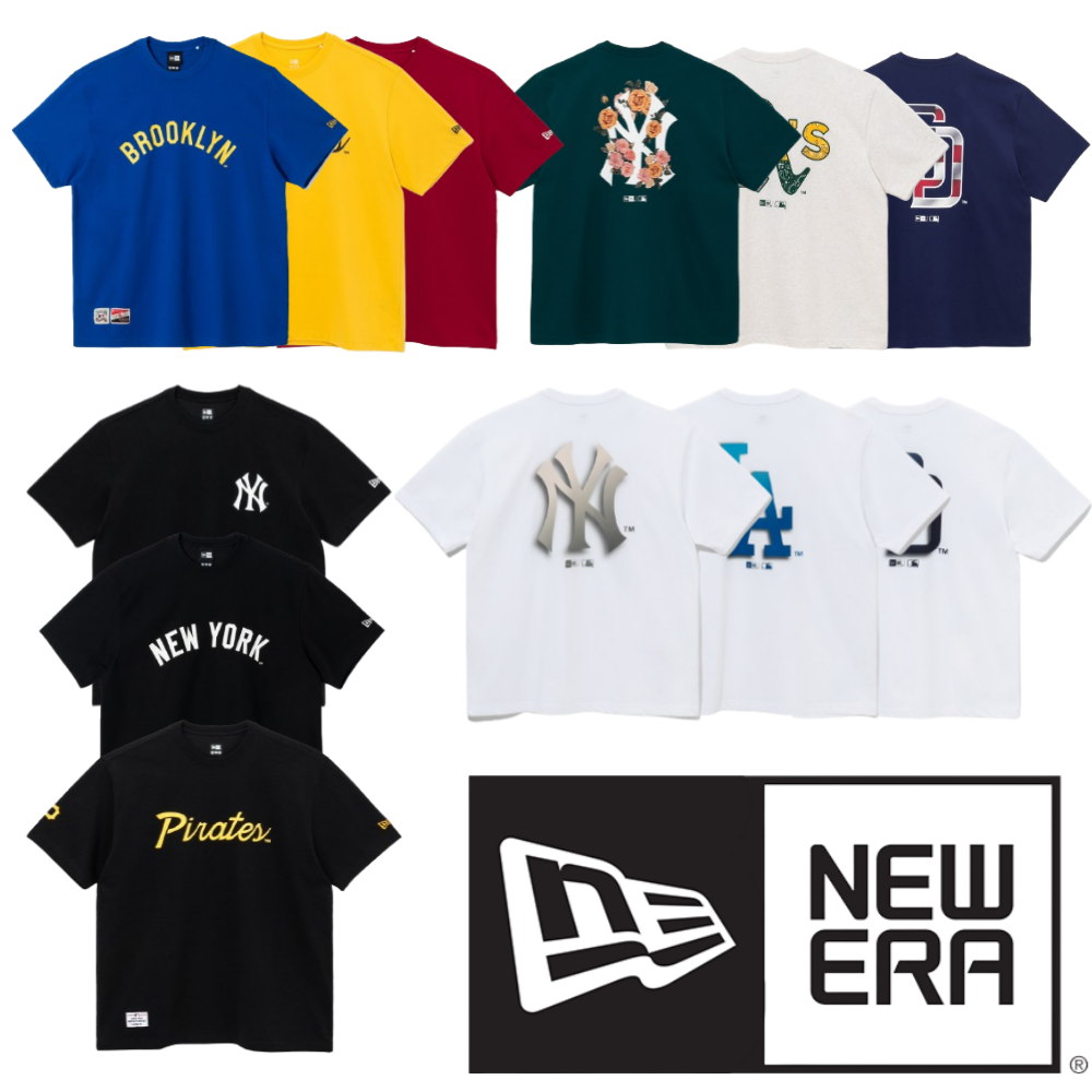 뉴에라 MLB 반팔 티셔츠, 커플티 추천, 여름 남자 티셔츠, 오버핏 티셔츠, 뉴욕 양키스 티셔츠