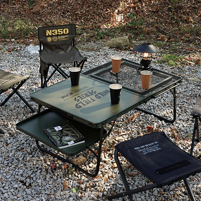 와일드필드 로우 BBQ 캠핑테이블 접이식 좌식 경량 사이드 테이블 IGT 무한연결