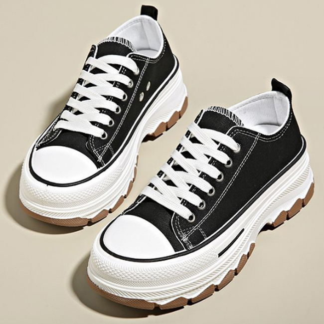 여성 통굽 스니커즈 (키높이 캔버스화 5CM 빅사이즈 255)