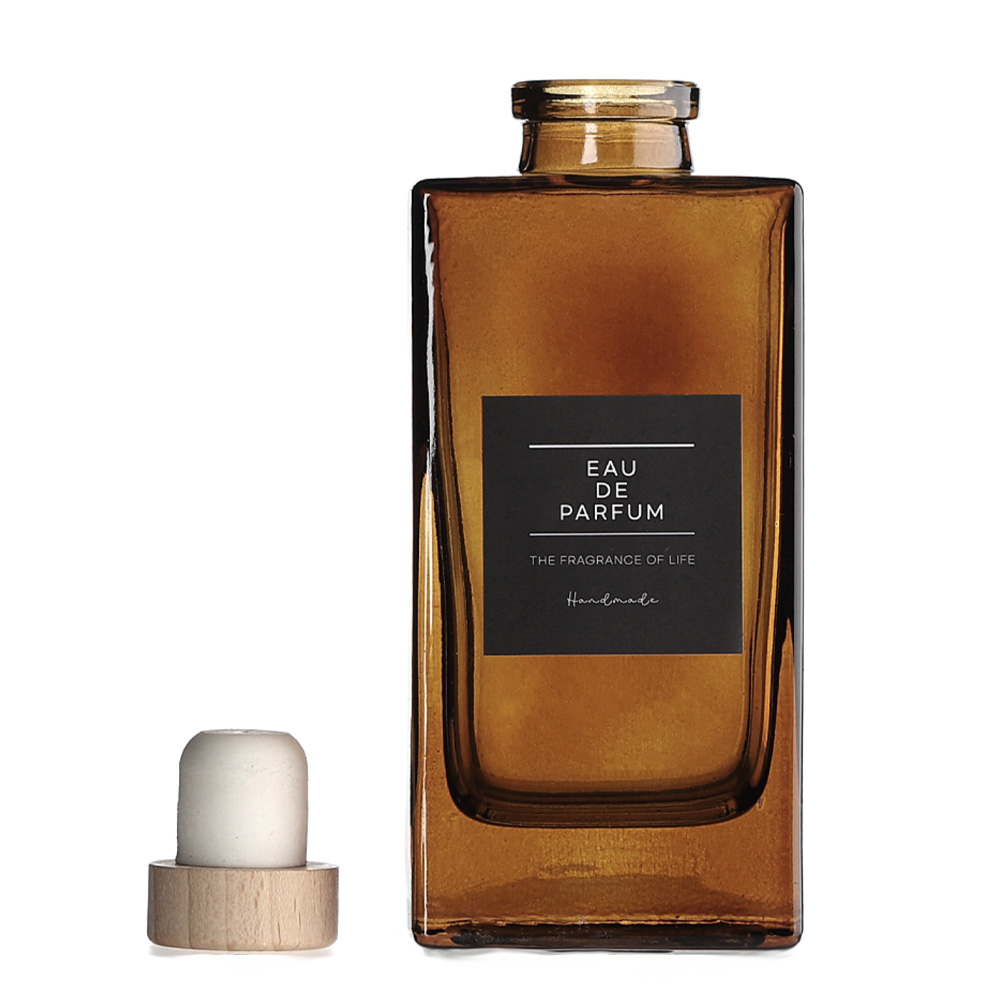 디퓨저 용기 사각브라운 150ml 유리병 스티커 리드포함 DIY - 상세 이미지 2