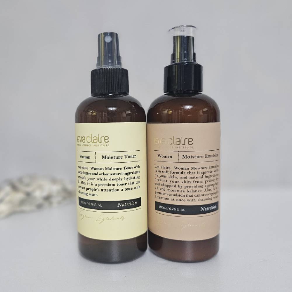 에바끌레르 히알루론 여성 우먼 모이스처 스킨 토너 200ml+로션 에멀젼 200ml - 상품 이미지