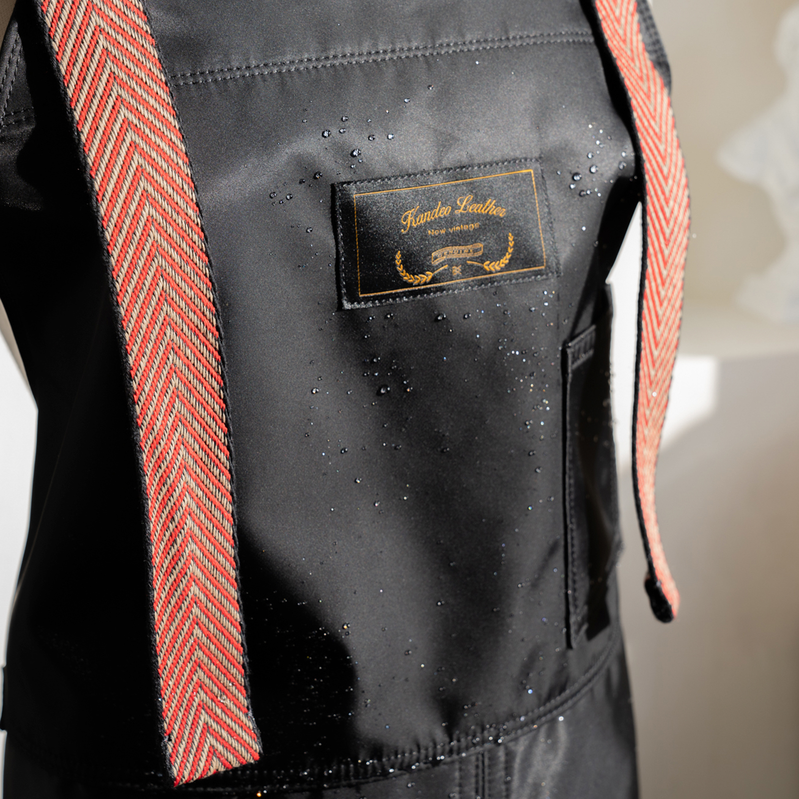 반츠 오렌지 스트랩 미용 앞치마 방수앞치마