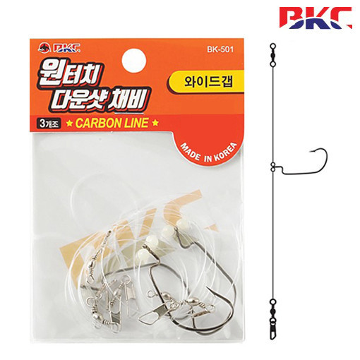 백경 광어 원터치 다운샷 채비 와이드갭 BK-501 - 메인 이미지