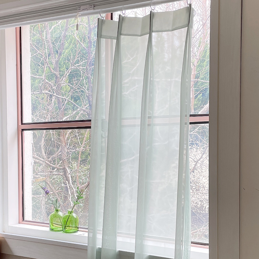 발레리나 쉬폰 속커튼 여름 민트 맞춤제작 빈티지