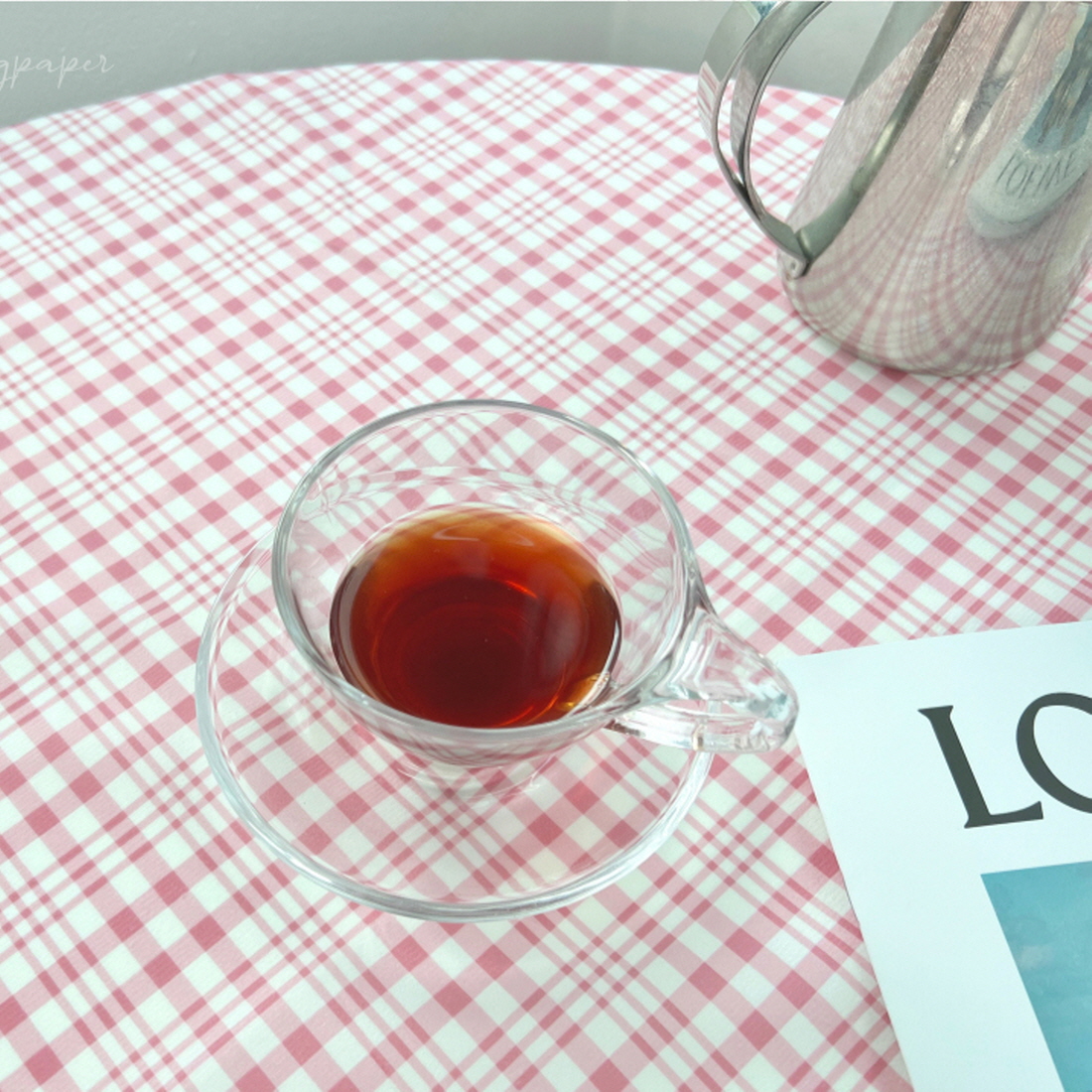 빈티지 체크 감성 테이블보 책상 화장대 협탁 원형 사각 식탁보 캠핑 테이블천 3종